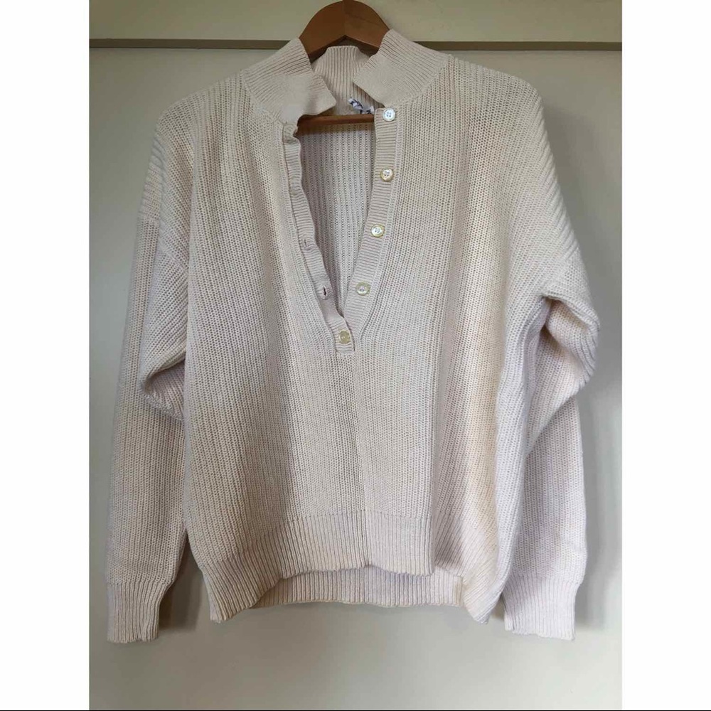 Ann Taylor - Vintage Oversized Cream Sweater